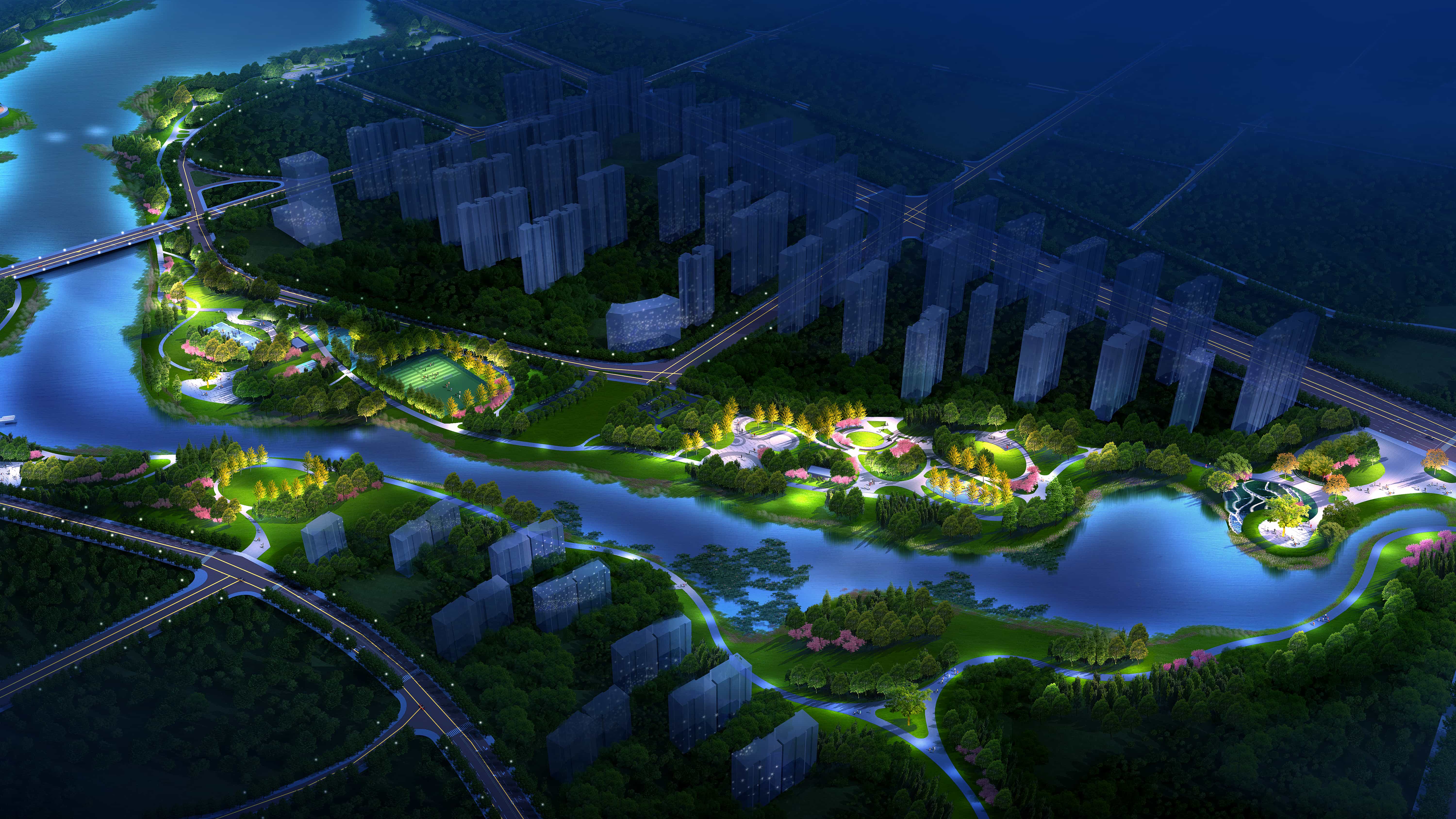 岳阳县城南河综合治理工程智能喷灌系统安装工程